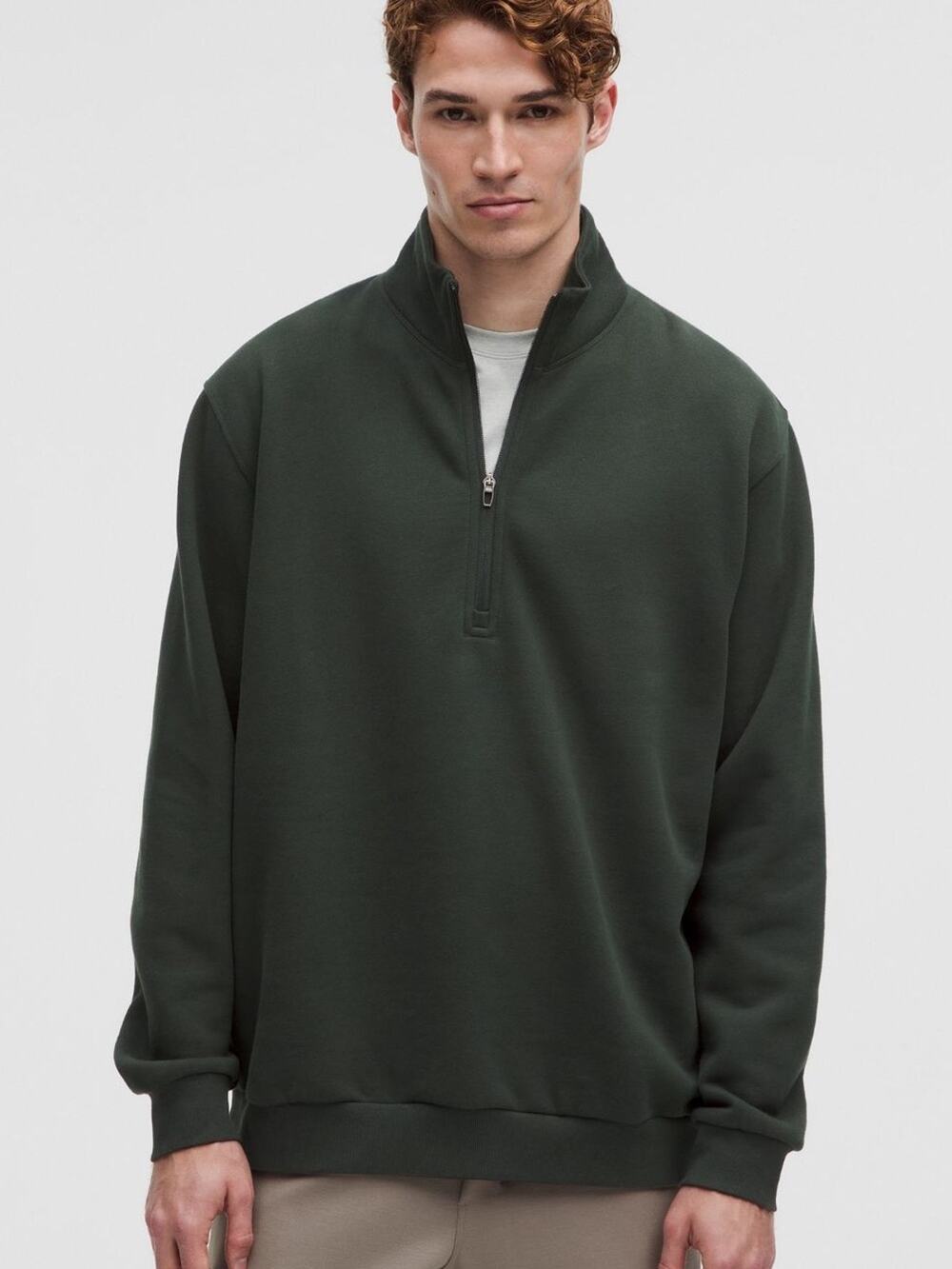 Lululemon Steady State Half Zip Rainforest Green Pullover Sweatshirt Size Medium